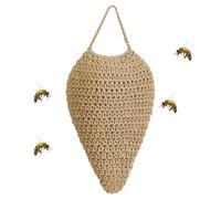 Woven - Gancio Nest Decoy, Fake Wasp Nest, 14,17 x 7,87 in Hangable Hornet, autentico e resistente design, giardino Wasp Deterrents for Outdoor Porch, Eaves, Orchard