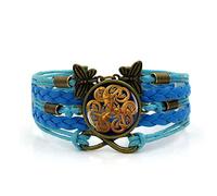 Woven Men,Blue Rope en Creative Texture,Time Gemstone Multi-Layer Hand-Woven Glass Combination Jewelry Ladies Fashion European And American Jewelry