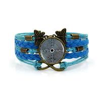 Woven Men,Blue Rope Sacred White Maze Art,Time Gemstone Multi-Layer Hand-Woven Glass Combination Jewelry Ladies Fashion European And American Jewelry