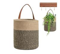 Woven Storage Basket, Cotton Rope Organizer, 6.3x7.09 Inches Wall-Mounted Box with Material, Modern Home Accessory, Decorative Basket with Stylish Design, Storage Box for Bedroom Living Room