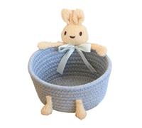 Woven Storage Basket - Cute Animal Empty Bin, Decorative Basket Funny Decor, Handcrafted Cotton Rope, Playful Nursery Aesthetic | Bin For Kids Toy Snack Tool Home Decor Bedroom Living Room Shelf