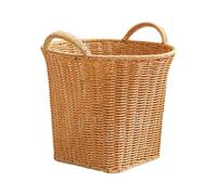 Woven Storage Basket - Handcrafted Rope Construction, Decorative Garden Style, Sturdy Shape Retention, Multi Purpose Use | Clothes Organizer, Shoe Storage, Planter Cover, Farmhouse Decor