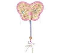 Woven Straw Hand Fan, Palm Leaf Rattan, Handmade Cooling Fan, Rustic Wall Decor, Lightweight Portable Design, Boho Farmhouse Style, ideale per matrimoni, feste, 9,84 x 7,09 Inches