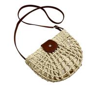 Woven Straw Handbag - Hollowed Out Summer Beach Purse, Lightweight Tote Bag