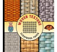 woven texture scrapbook paper: Basket weave pattern craft paper suitable for scrapbooking, card making,junk journals, collage art and many more DIY projects