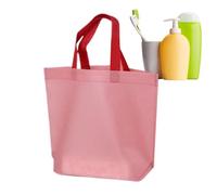 Woven Tote Bags - Reusable Bag With Handles | Portable Woven Fabric Conference Bags | Large Capacity Pack for Kitchen Picnic Travel Beach School Party Shopping | Maximizing Space Utization, Rosa, Se