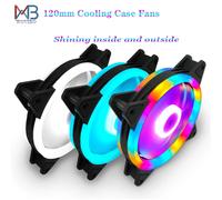 Wovibo Rgb Case Fan 120mm 3pin Molex cuscinetto fluido colorato LED PC ventole di raffreddamento del Computer radiatore Ventilador 12V