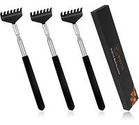 WOVTE Grattaschiena, Schiena Grattaschiena 3Pack Telescopico massaggiatore in Acciaio inox Portatile Estensibile, Idee Regalo Uomo Regali Natale Regali Stupidi e Divertenti Regali Uomo Regali per Lui