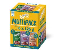 WOW Adult Pacco misto 6 x 125 g umido per gatto - Mix: Pollo puro, Manzo & Tacchino, Pollo & Salmone