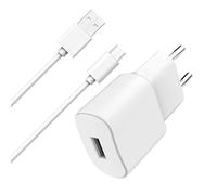 WOW, Caricatore da parete USB A Cavo USB A/micro USB FastCharge da 2,4 A, Bianco
