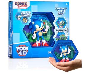 WOW! PODS 4D Classic Sonic | Figura unica collegabile da collezione Bobble-head che esplode dal loro mondo nel tuo | Espositore da parete o scaffale | Giocattoli e regali Sonic | Serie 1 n. 483