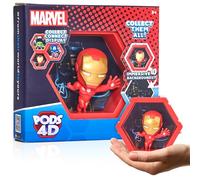 WOW! PODS 4D Marvel Iron Man Toys - Figura giocattolo unica collegabile e da collezione, esposizione a parete/mensola, cestino pasquale, action figure Iron Man, giocattoli Marvel e regali per bambini