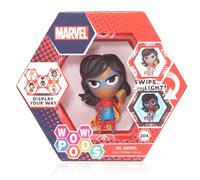 WOW! PODS Marvel Avengers Collection - Ms Marvel, personaggio con testa a bobble, supereroe e luci | Giocattoli e regali ufficiali Marvel | Serie numero 204 pollici, grigio