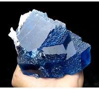 Wow raro esemplare di cristallo di fluorite blu simile a una scala trasparente/Cina A0223 decorazione della stanza