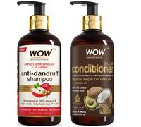 WOW Shampoo all'aceto di sidro di mele e olio di cocco vergine biologico più ...