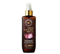 WOW Skin Science Olio per capelli di semi neri di cipolla per capelli secchi danneggiati, Trattamento per capelli secchi danneggiati con olio di mandorle (marrone, 6,8 fl oz (confezione da 1))