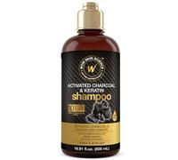 WOW Skin Science Shampoo al carbone attivo e cheratina - Ripristina le ciocche secche e danneggiate per capelli morbidi, lisci e lucidi - Senza solfati e parabeni (nero, 16,9 fl oz (confezione da 1))