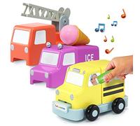 WOW! STUFF CoComelon Toys costruisce e rivela veicoli musicali, autopompa dei pompieri e furgone dei gelati, suoni e canzoni con mistero sorpresa rivelare, per bambini, ragazze e ragazzi, età 2, 3, 4
