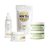 WOW TEA: Crema di bellezza pura, siero, tè, maschera matcha e peeling verde