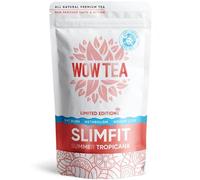 WOW TEA Estate SlimFit Tea - Tè dietetico naturale | Erbe dimagranti ad azione rapida | Programma Pancia Piatta di Tè Dimagrante con Tè Verde | Gusto esotico di mango | 150 gr, Made in EU