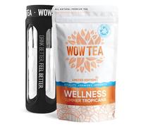 WOW TEA: Estate Wellness B0DBV68K8L - Bottiglia di tè e tè con colino nero