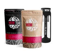 Wow Tea Set: Tisana Drenante E Dimagrante - Tè Slim & Tè Detox | Tisana Per La Gestione Del Peso I Tè Verde, Yerba-Mate | 300G, Made In Eu