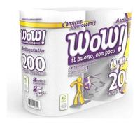 12 Conf. (24 Rotoli Smisurati) Carta WOW Tovaglioli Asciugatutto 200 Strappi
