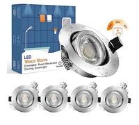 wowatt Faretti Led da Incasso per Cartongesso Dimmerabile Led da Soffitto Orientabili Impermeabile IP44 7W 70W Alogene 700LM Bianco Caldo 2800K Lampada per Bagno Cucina Esterno Interno (Pack da 5)