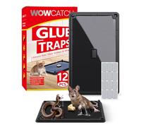 Wowcatch Trappole per ratti, serpenti e topi, 12 pezzi, grandi trappole adesive per interni per la casa, pre-esche, sicure per animali domestici, per garage, cucina, cattura scarafaggi, ragni