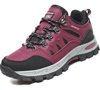 WOWEI Scarpe da Trekking Uomo Scarpe Montagna Antiscivolo Scarpe Escursionismo Ammortizzate Sportive All'aperto Traspiranti Uomo Scarpe Ginnastica Camminata Stringate (Wan-D37, 38EU)