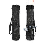Wowelife Borsa organizer per canna da pesca, per attrezzi e attrezzature da pesca, regalo per uomini, padri, figlie e amici, Caomo nero, all'aperto
