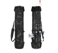 Wowelife Borsa organizer per canna da pesca, per attrezzi e attrezzature da pesca, regalo per uomini, padri, figlie e amici, Caomo nero, all'aperto