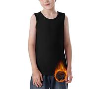 WOWENY Canotte Termiche per Bambini Inverno, Canotta Termica Calda per Bambini e Ragazze, Funzionale Intimo Termico per Bambini Unisex Senza Maniche, Canotta Termica, Canotta da Sci, Nero , 130