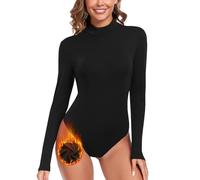WOWENY Thermo Body con dolcevita Camicia in pile dolcevita a maniche lunghe da donna