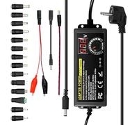 Wowfast Alimentatore universale da 72 W, 3 V ~ 24 V, alimentatore di commutazione, adattatore AC/DC, 100 - 240 V con 14 inserti, convertitore poli + cavo di misurazione, 3 A max