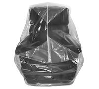 Wowfit Rivestimento per mobili, antipolvere, per sedie, sdraio, boxe, trasparente, in plastica inodore, spessore 0,1 mm, larghezza 86 x profondità 107 x altezza 157,5/104 cm (nastro adesivo non