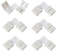 Wowled RGB LED striscia connettori, 4 pin flessibile, cavo adattatore cavo, 10x 4Pin 10mm L Shape Connector