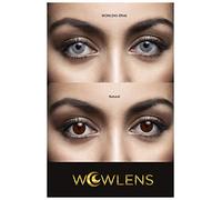 WOWLENS I Lenti a Contatto Colorate Grigie + Portalenti - MIAMI GREY per Occhi Chiari e Scuri en grigie naturali -2 pezzi- DIA 14.0 -senza correzione- 0.00 diottrie