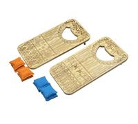 WOWME Mini set da tavolo per cornhole - 2 tavole in legno incise al laser, 8 pouf e borsa portaoggetti, gioco portatile da tavolo per ufficio, casa e club, gioco di lancio antistress per bambini e