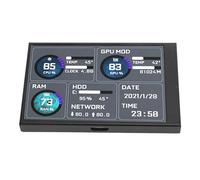WOWNOVA Monitor Portatile con Schermo Secondario IPS da 3,5 Pollici per PC CPU RAM HDD Visualizzazione Dati con Layout Personalizzato, Connessione USB, Regolazione Continua della