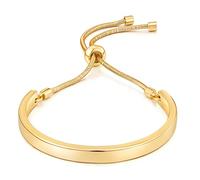 WOWORAMA Bracciale regolabile da donna con cinturino dell'amicizia da donna, in oro bianco/oro rosa, Adjustable Size, Ottone, Non pietra preziosa