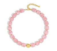 WOWORAMA Collane colorate da donna alla moda multicolore grandi perline quadrate in resina collana Boho Chunky Statement collane girocollo Y2K gioielli estivi, Adjustable Size, Acrilico, Non pietra