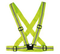 Imbracatura gialla riflettente regolabile per pedoni o ciclisti ( Giallo Fluo / Unique )