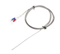 WOWOWO Sonda termocoppia Tipo K 1 mm x 100 mm Sensori di Temperatura a 2 Fili 2 terminali 1 m