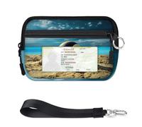 WowPrint Mini custodia per carte da beach volley per donne e uomini con finestra d'identità Beach Volley Portafoglio portatile leggero piccolo portamonete con cerniera borsa organizer per carte
