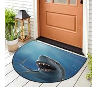 WowPrint Shark OceansJaw, zerbino per interni ed esterni, lavabile, assorbente, antiscivolo, 91,4 x 61 cm