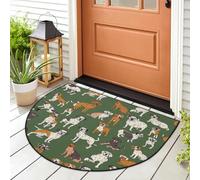 WowPrint Zerbino con motivo cane, tappeto per interni ed esterni, lavabile, assorbente, antiscivolo, 91,4 x 61 cm