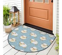 WowPrint Zerbino divertente con pecora, tappetino per ingresso e ingresso con animali pecore, per interni ed esterni, lavabile, assorbente, antiscivolo, 91,4 x 61 cm