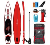 WOWSEA Racer R1 Tavola da Paddle Gonfiabile, Durevole e Stabile DaCorsa Paddle Board, Caccia e Esplorazione Tavola SUP con Kit Accessori, Buona Scelta per l'esercizio acquatico e La Ricreazione