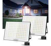 wowspeed 300W Faretto LED per esterni, 30000LM super luminoso, Faretto per esterni bianco freddo 6500K, impermeabile IP66 per cortile, vialetto, garage, corridoio, giardino - 2 Pezzi
